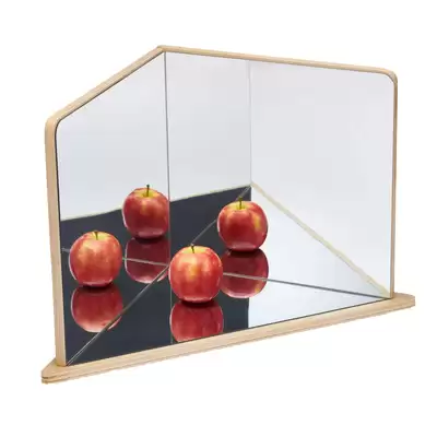 Wooden 4 Way Mirror