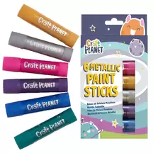 Chunky Paint Sticks Metallic 6 Pack