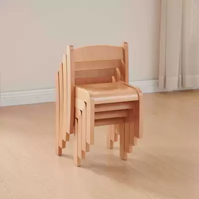 Wooden Stacking Chairs 4 Pack - Height: 260mm