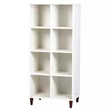 Cube Shelf With Back 4x2 White