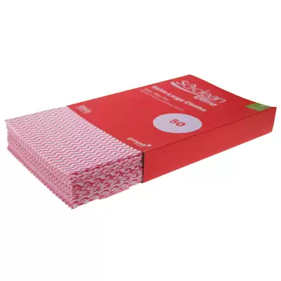 Soclean Ultra Cloths XL 50 Pack - Colour: Red