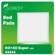 Suresy Bed Pads 60x40 Super 30 Pack