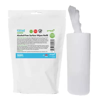 Sanell Alcohol Free Surface Wipes Refill 200 Pack