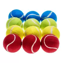 Assorted Colour Tennis Balls 12 Pack