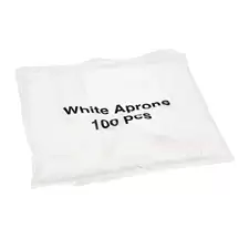 Disposable Aprons White Flat 675x1011mm 100 Pack