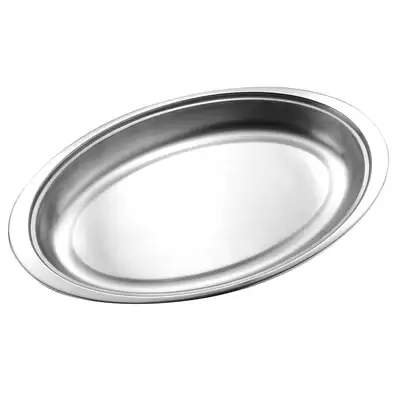 Stainless Steel Vegetable Dish Oval Undivided 30 x 21cm