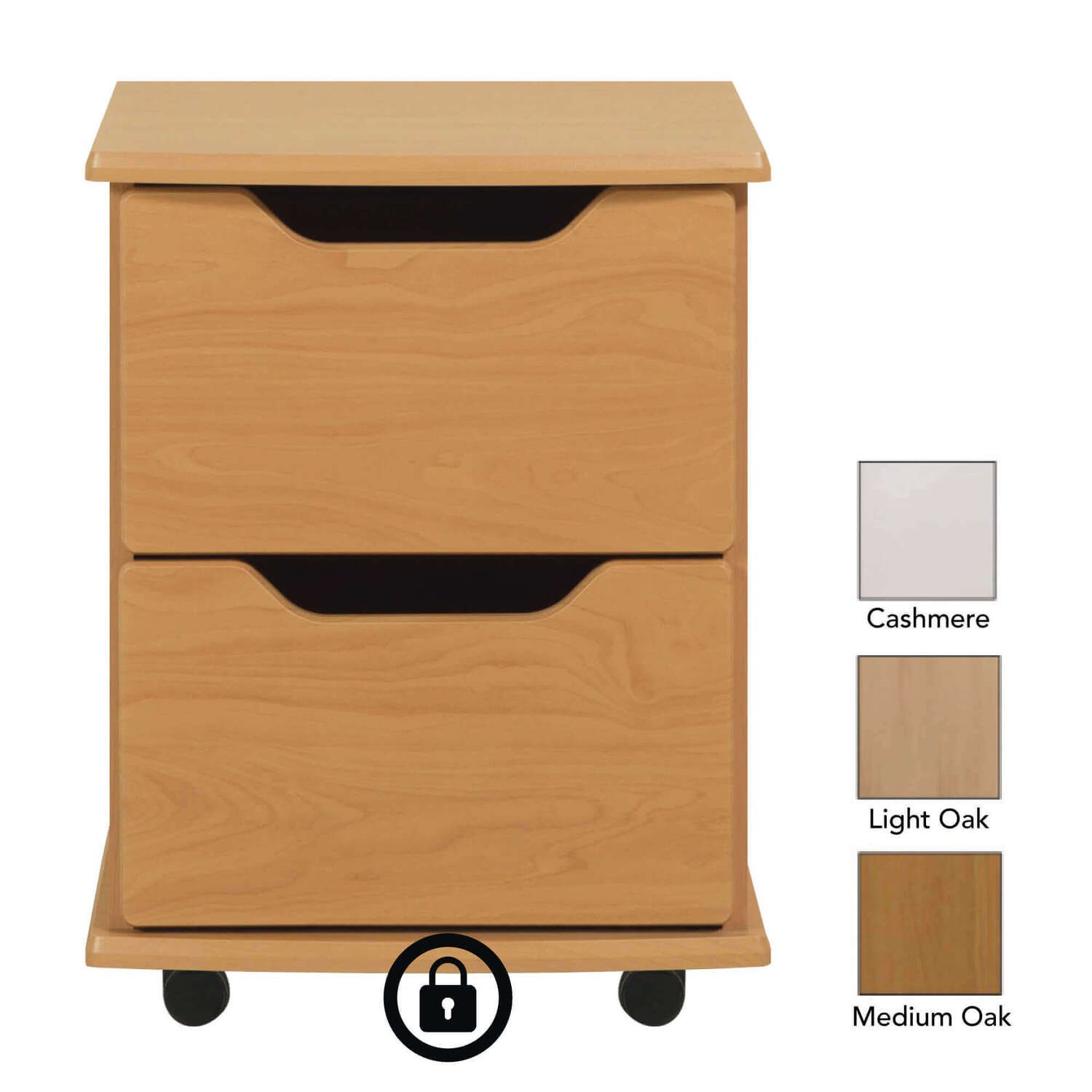 Wiltshire 2 Drawer Bedside Table With Lock Gompels Healthcare