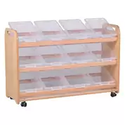 Tilt Tote Storage With Clear Tubs