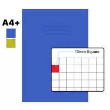 Writy A4+ Exercise Book 10mm Squares 80 Page 50 Pack