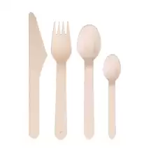 Wooden Cutlery 100 Pack