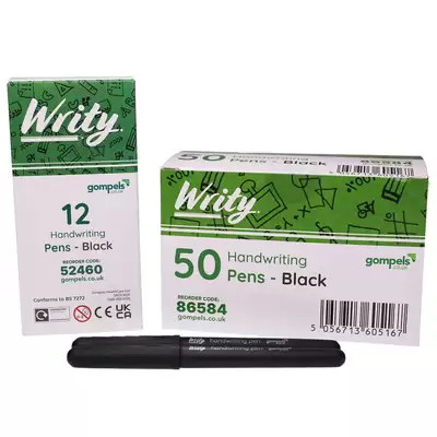 Writy Handwriting Pens Black